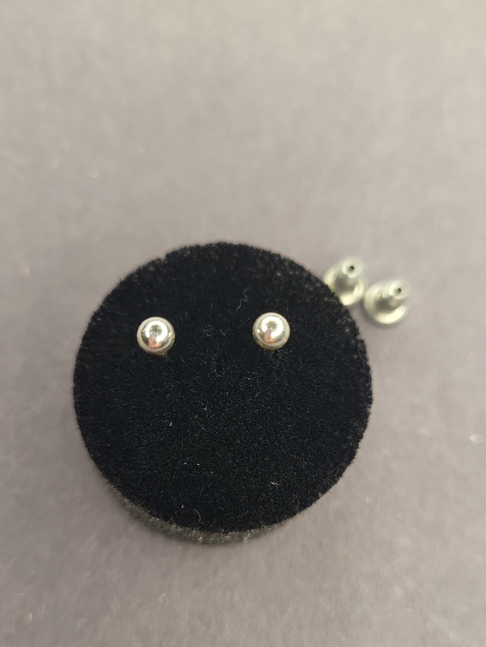 Silver Ball Stud Earrings